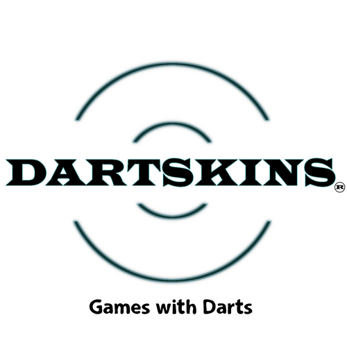Dartskins logo with dartboard design on a white background